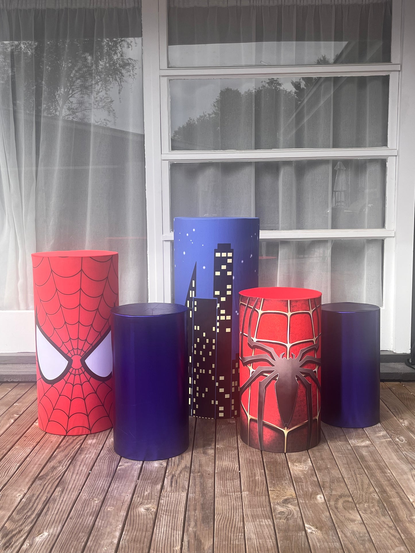 Spiderman set of 5 Plinths