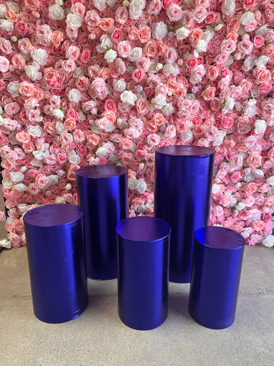 Royal Blue set of 5 circular plinths