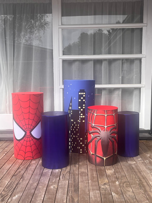 Spiderman set of 5 Plinths